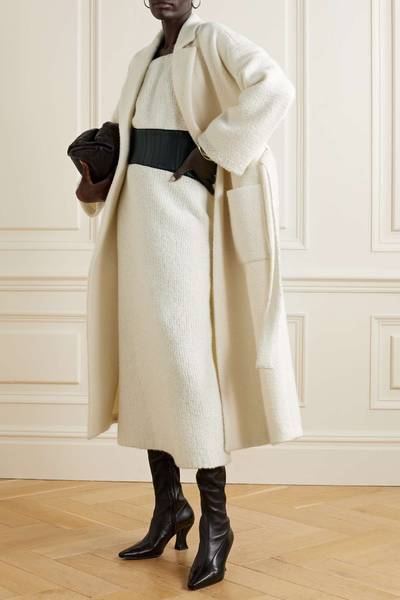 Loro Piana Langston belted cashmere and silk-blend bouclé-tweed  coat outlook