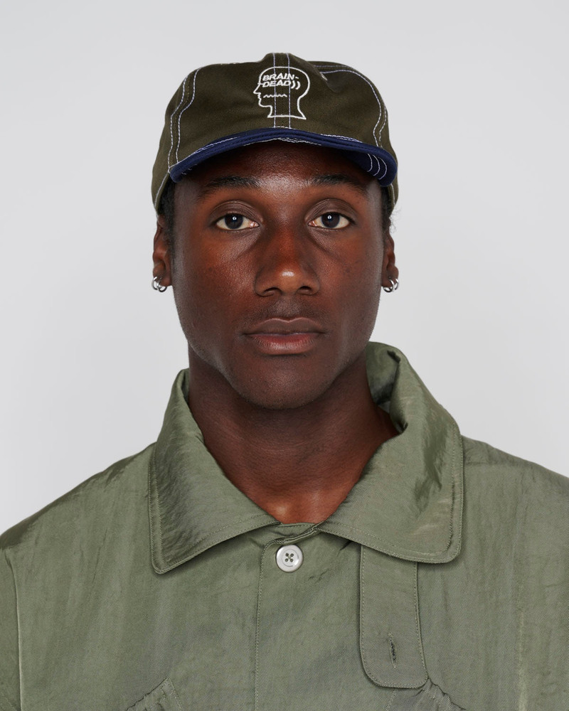 Wire Brim 6 Panel Hat - Forest Green 4