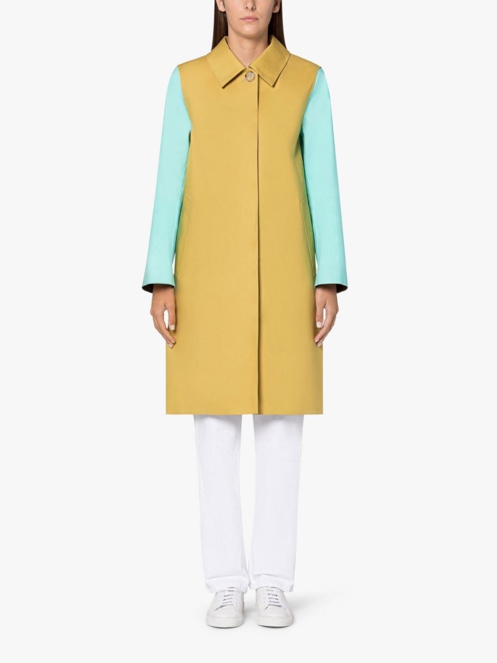 BANTON COLOURBLOCK BONDED COTTON COAT - 3