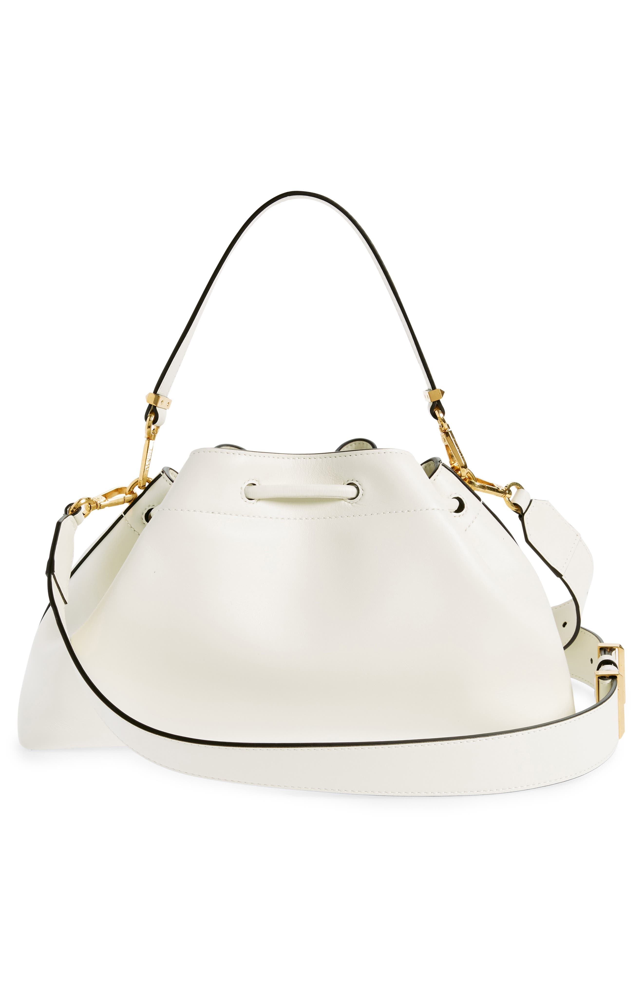 Jimmy Choo Cinch M Leather Bucket Bag in Latte/Gold at Nordstrom - 5