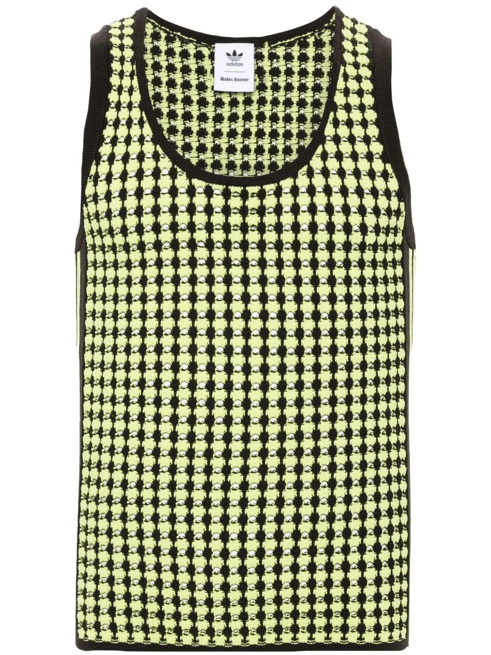 X Wales Bonner houndstooth crochet-knit vest - 1