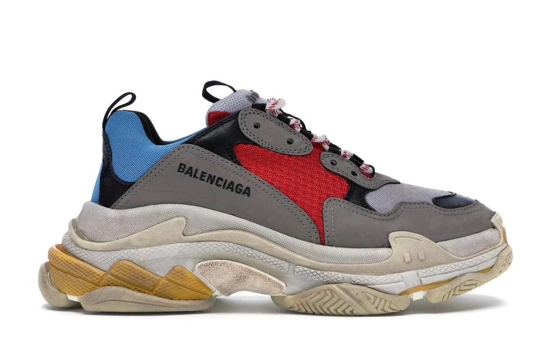 Balenciaga Triple S Grey Red Blue (2018 Reissue) - 1