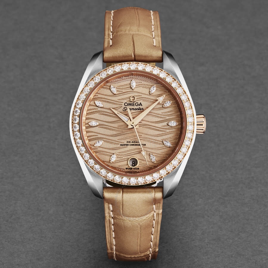 Omega Seamaster Aqua Terra Automatic Chronometer Diamond Ladies Watch 220.28.34.20.59.001 - 4