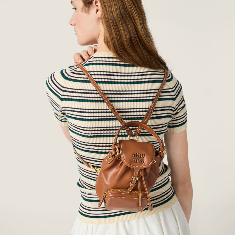 Leather mini-backpack 8