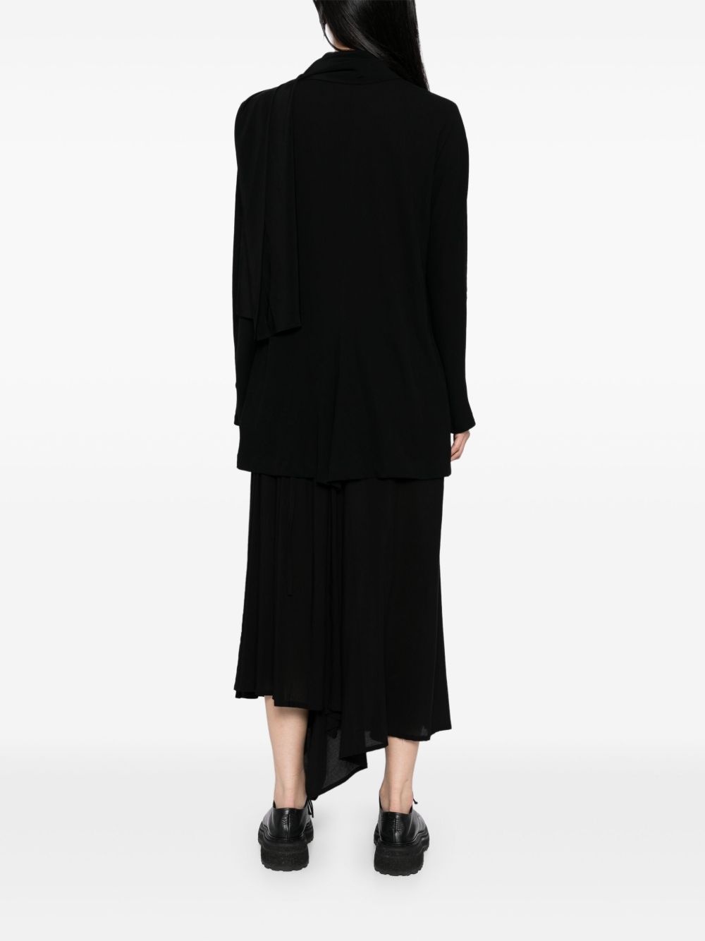 scarf-collar blazer - 4