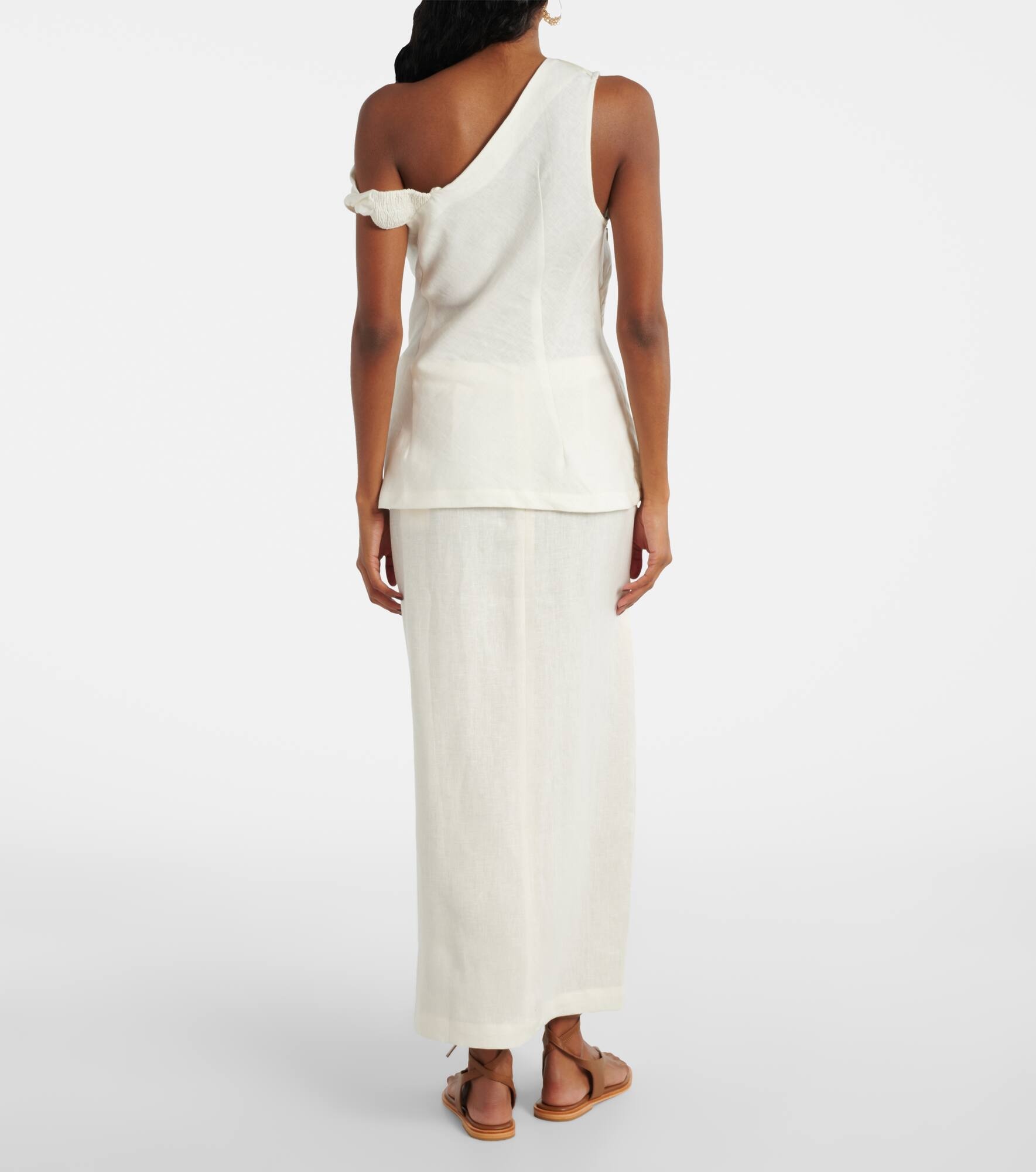 Suis asymmetric linen top - 3