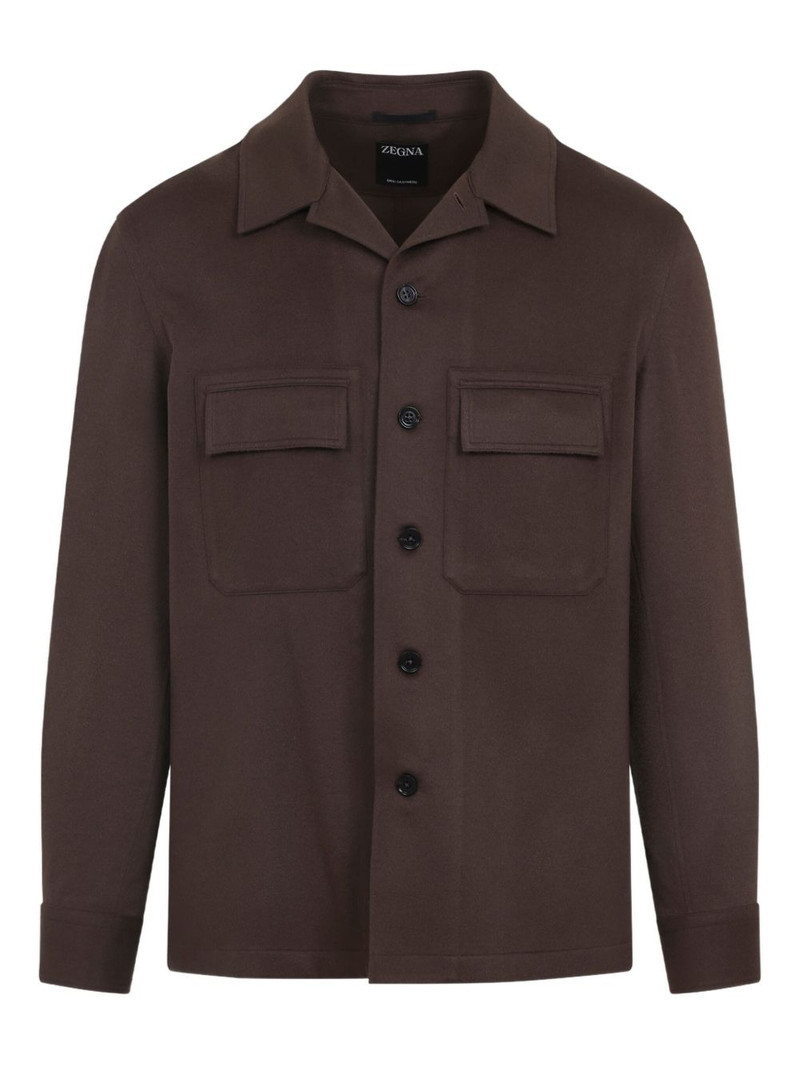 double-pocket cashmere shirt jacket 1