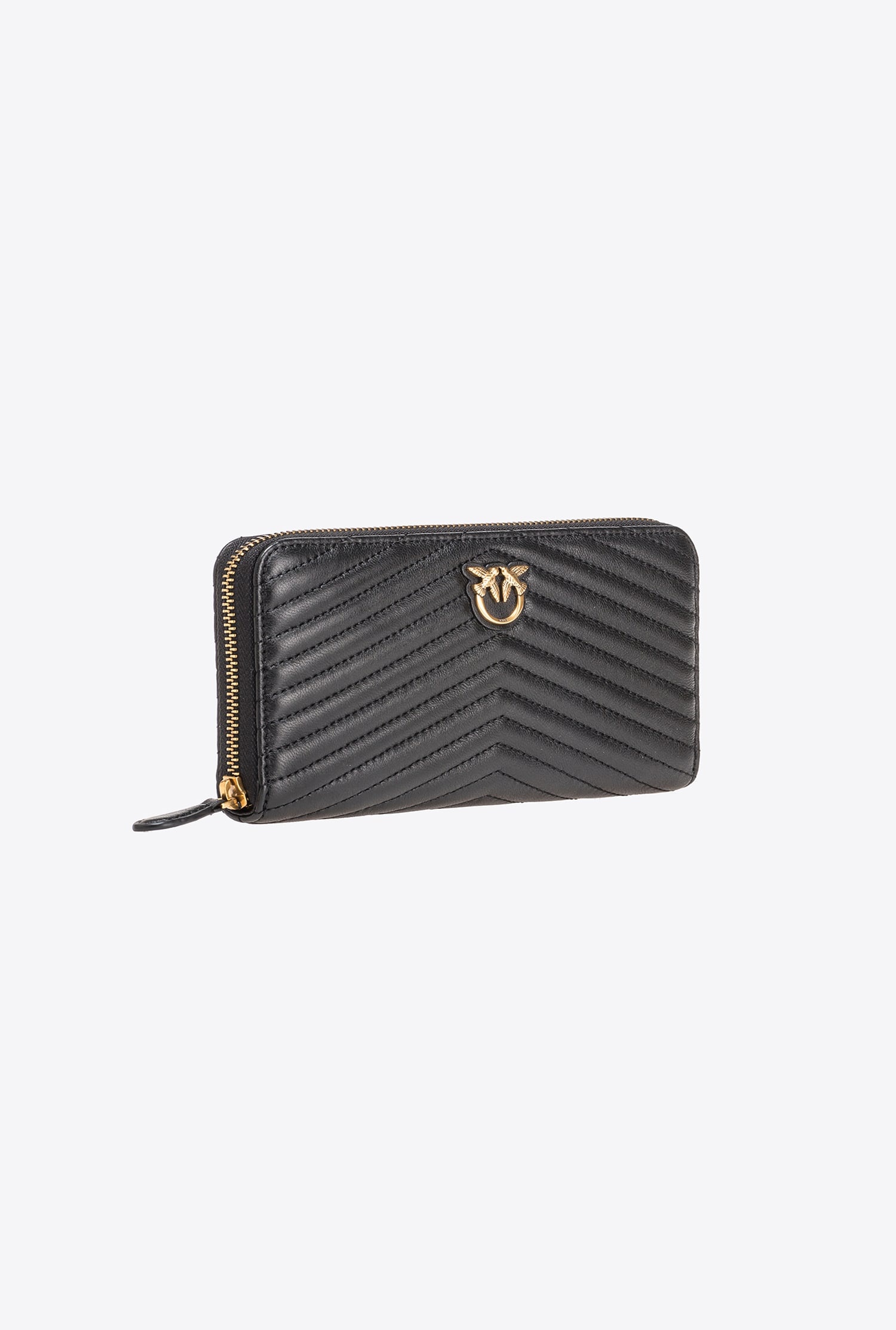 ZIP-AROUND WALLET IN CHEVRON-PATTERNED NAPPA LEATHER - 3