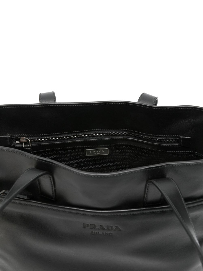 embossed-logo shoulder bag 5