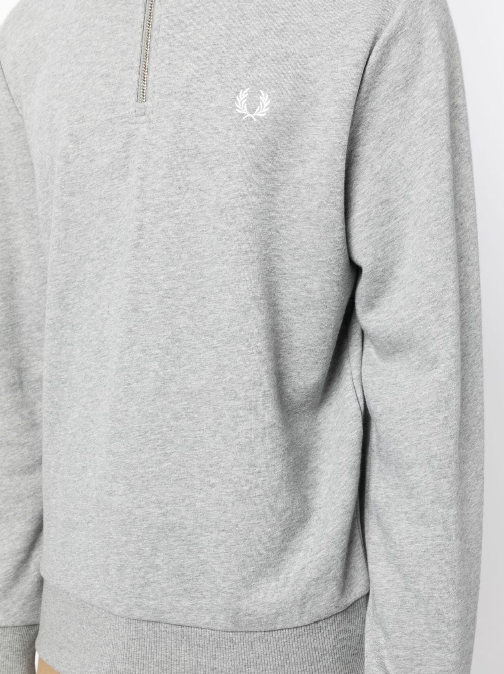 embroidered-logo zipped sweatshirt - 5