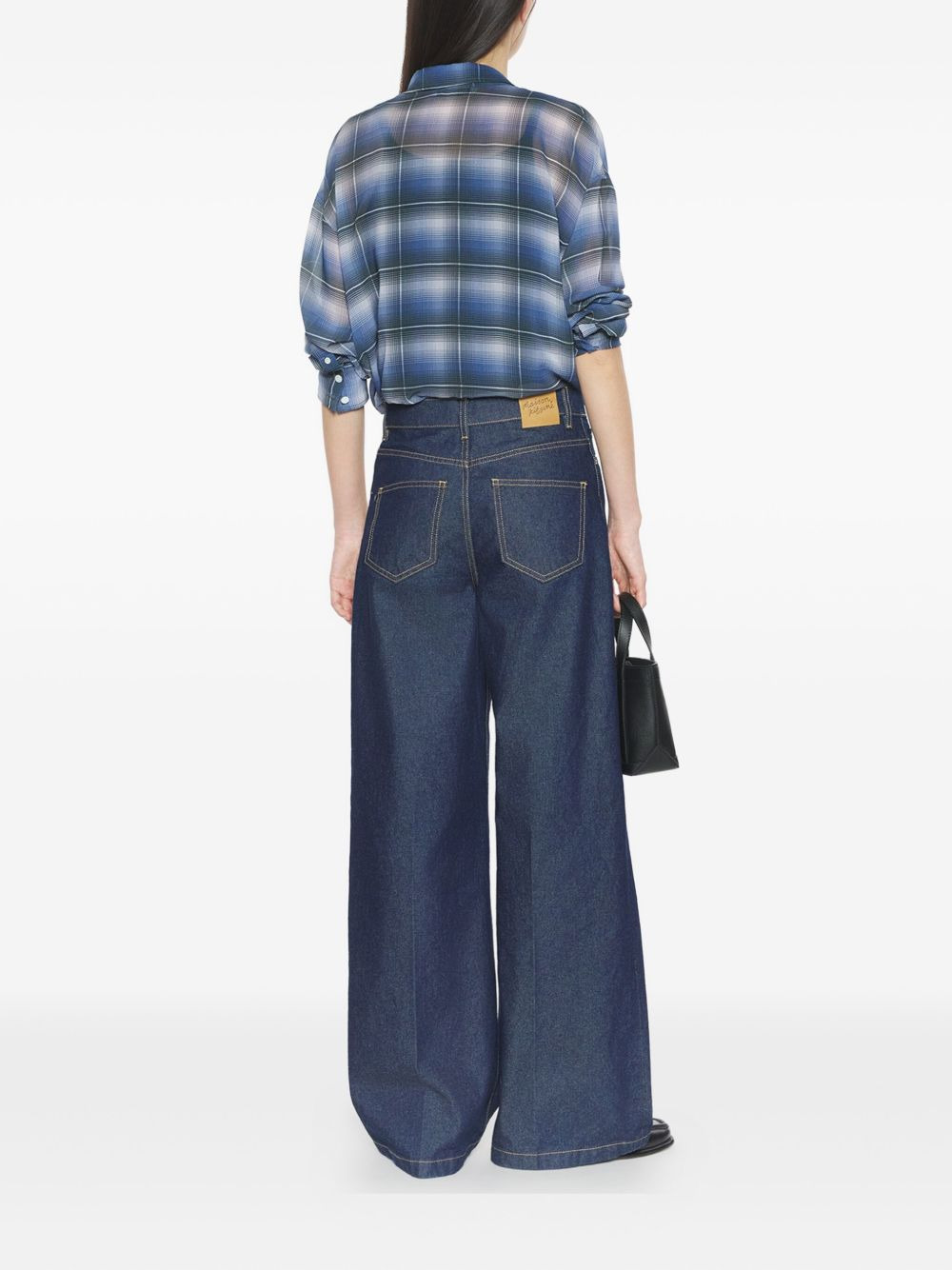 high-waisted wide-leg jeans - 3