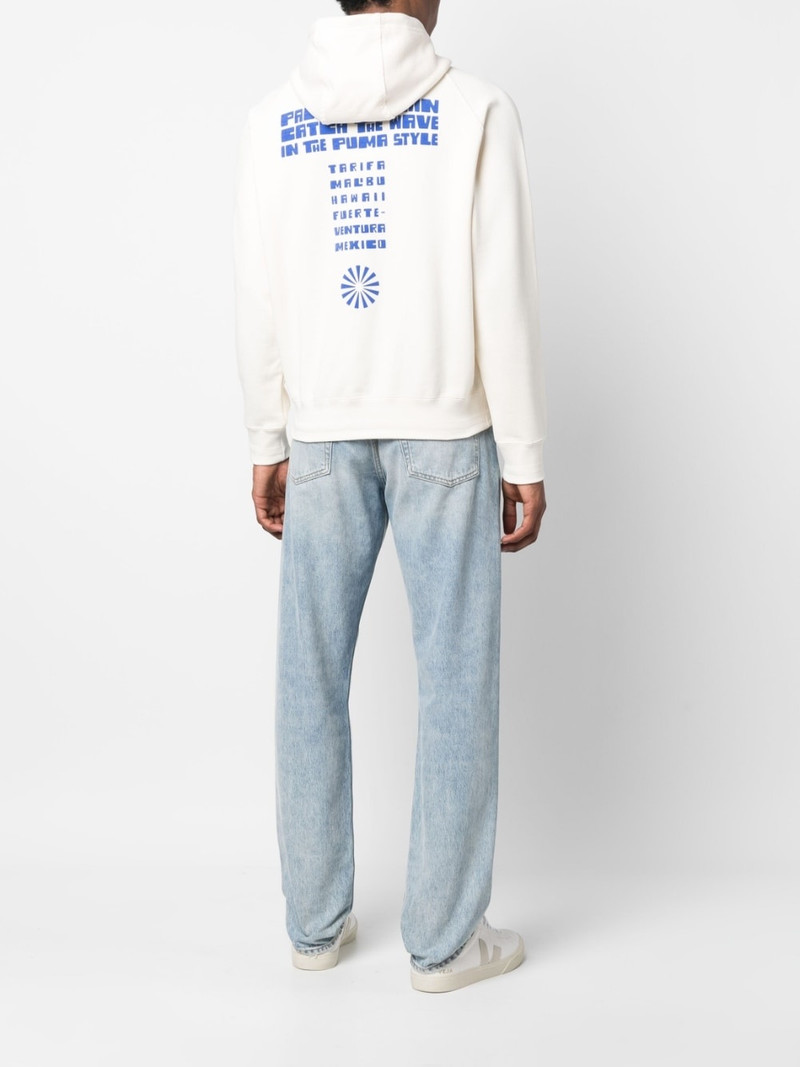 PUMA slogan-print drawstring hoodie outlook