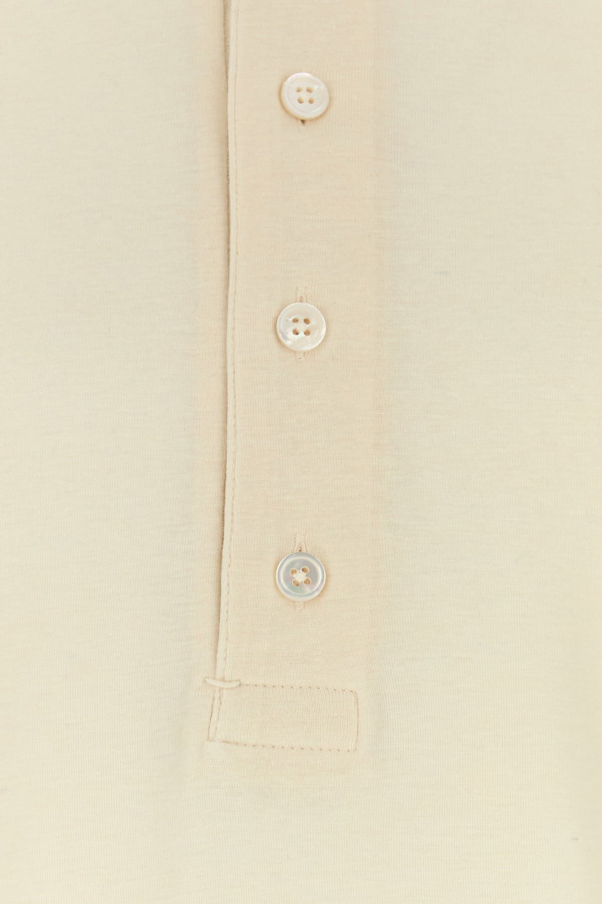Ivory cotton blend polo shirt - 3