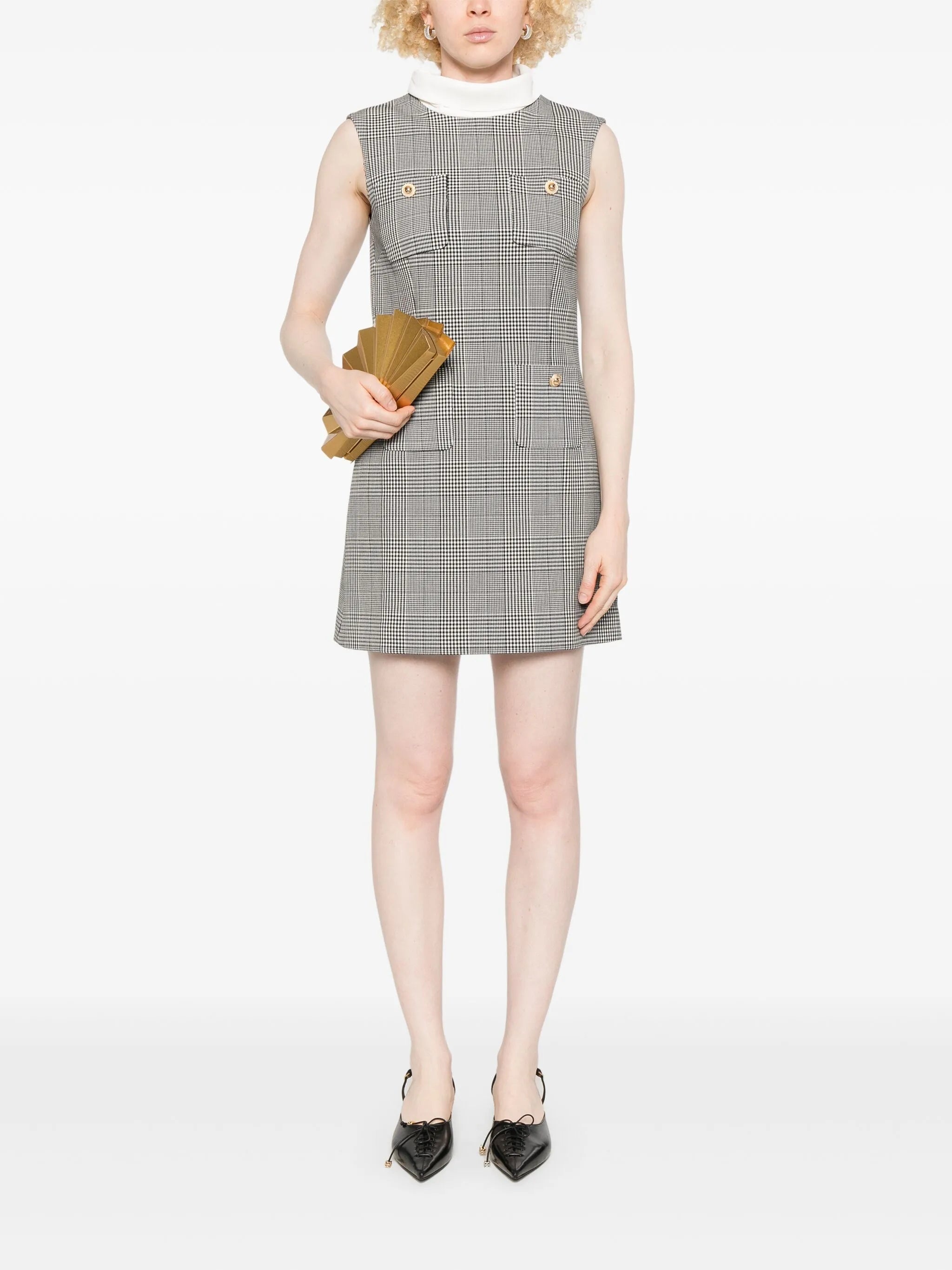 self-portrait Self Portrait Prince Of Wales-check Mini Dress