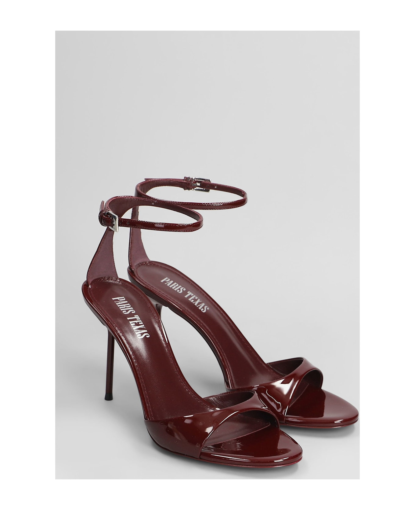 Lidia Sandal 90 Sandals In Bordeaux Patent Leather - 2