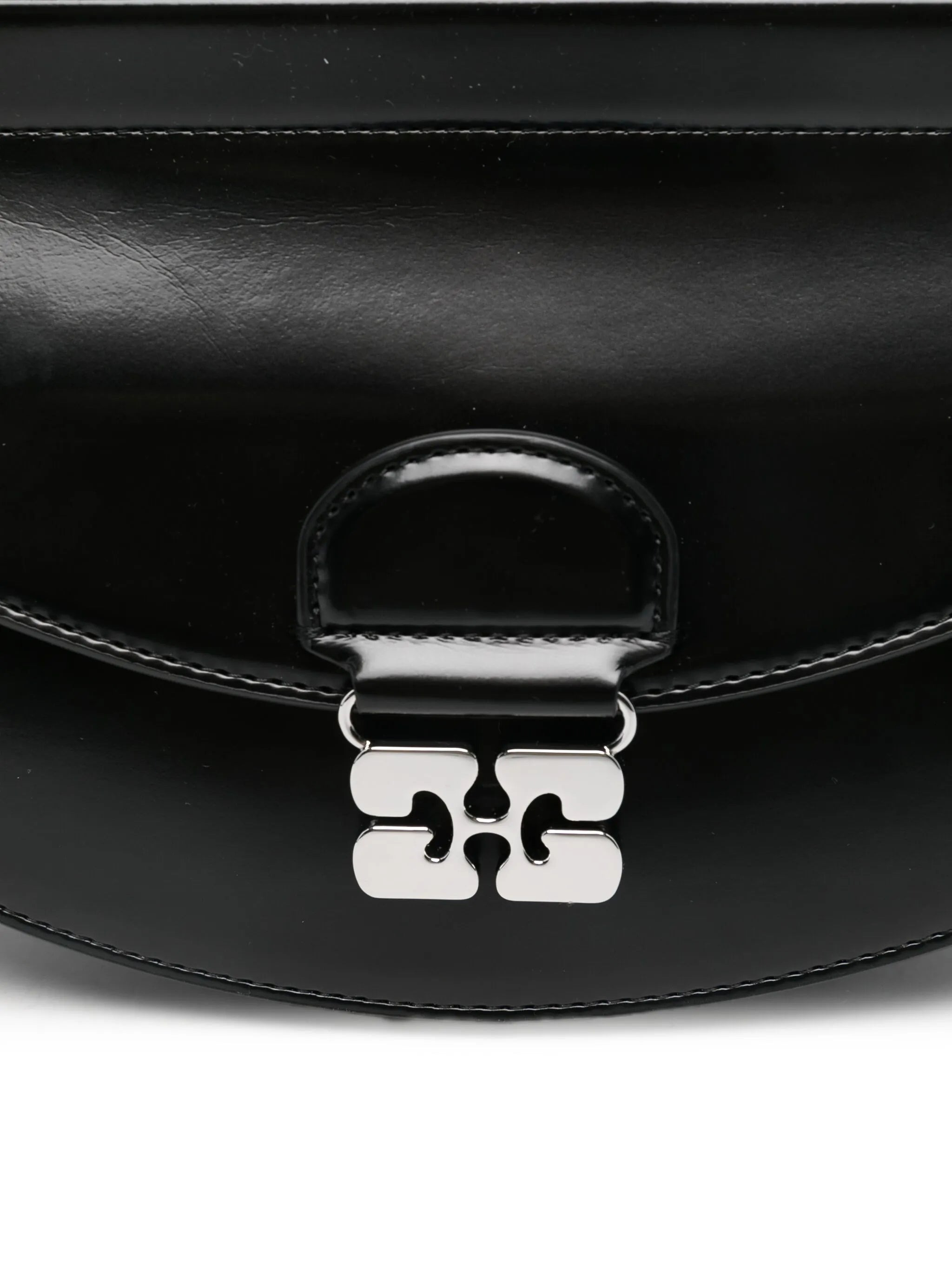 Ganni Curved Leather Cross Body Bag - 4