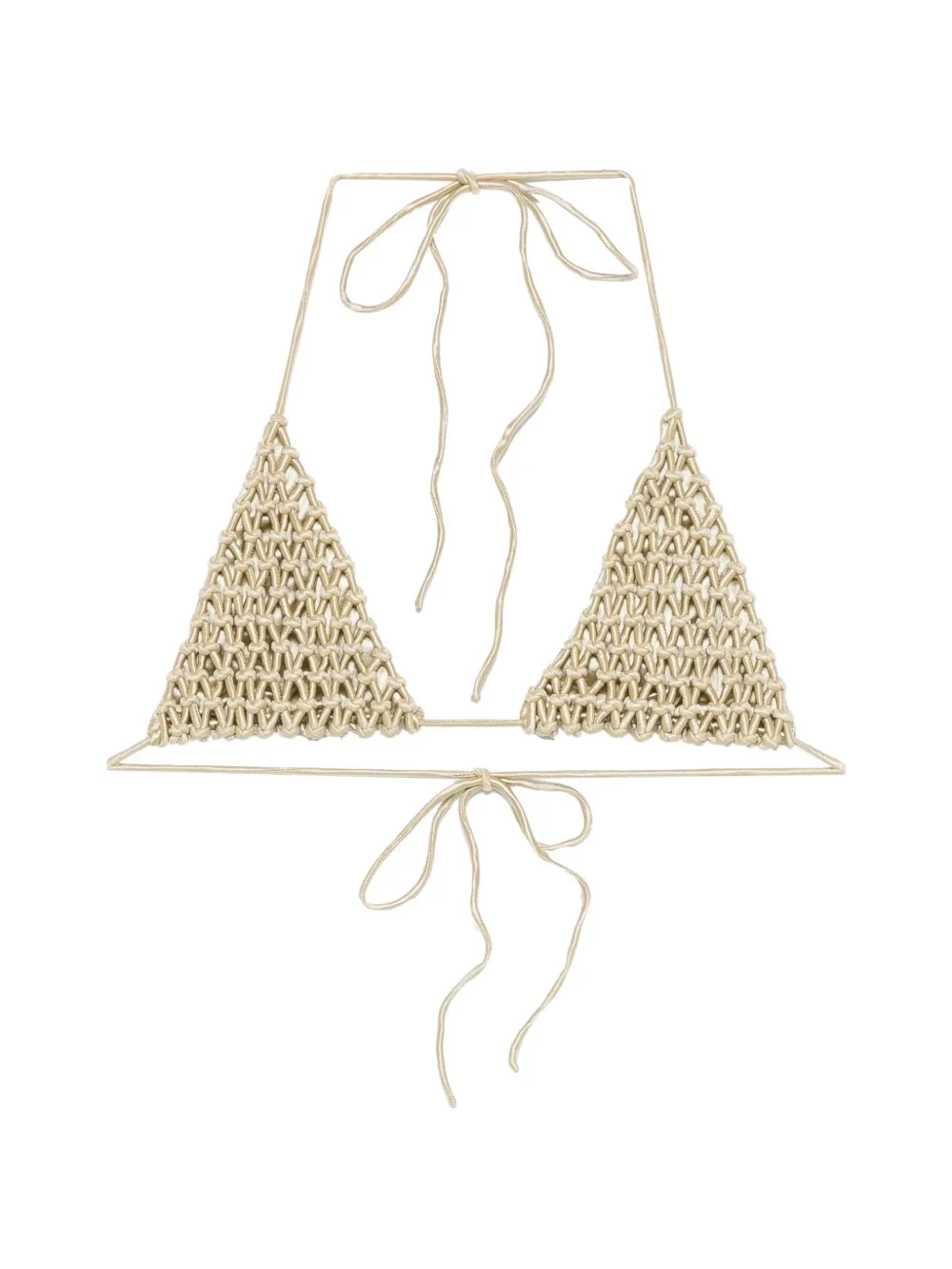 macramé triangle bikini top - 1