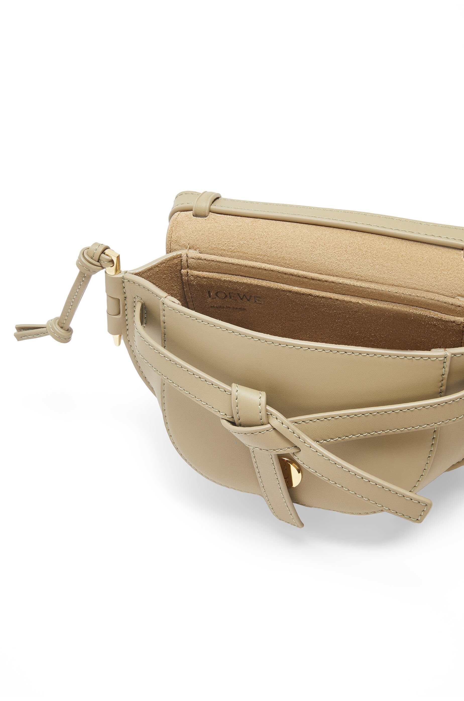 Mini Gate Dual bag in soft calfskin and jacquard - 8