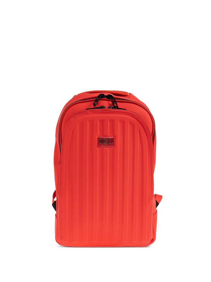 ribbed logo-plaque backpack 1
