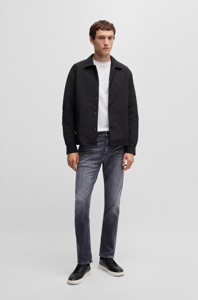 BOSS SLIM-FIT JEANS IN GRAY SOFT-TOUCH DENIM outlook