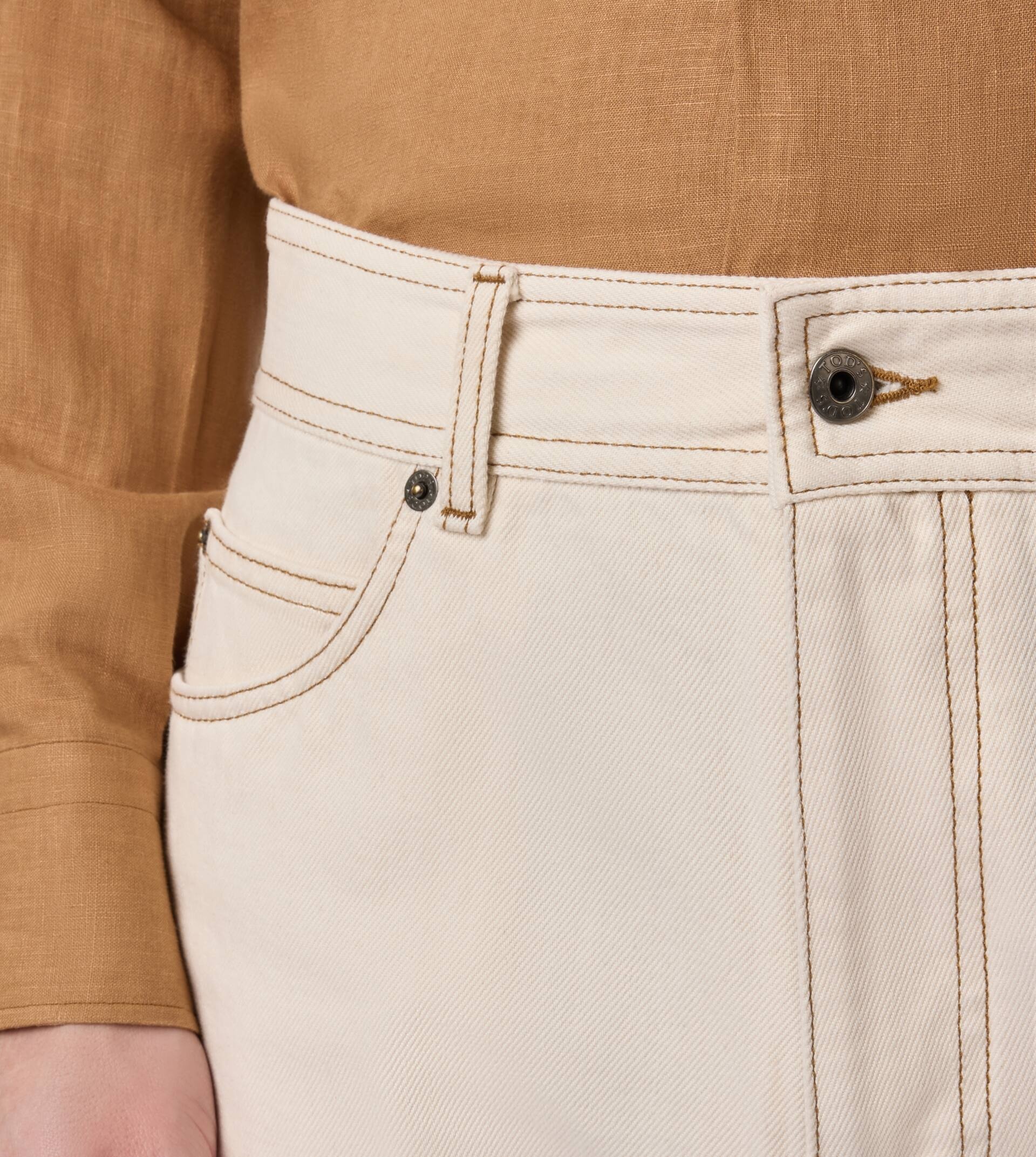 5 POCKET JEANS - BEIGE - 5