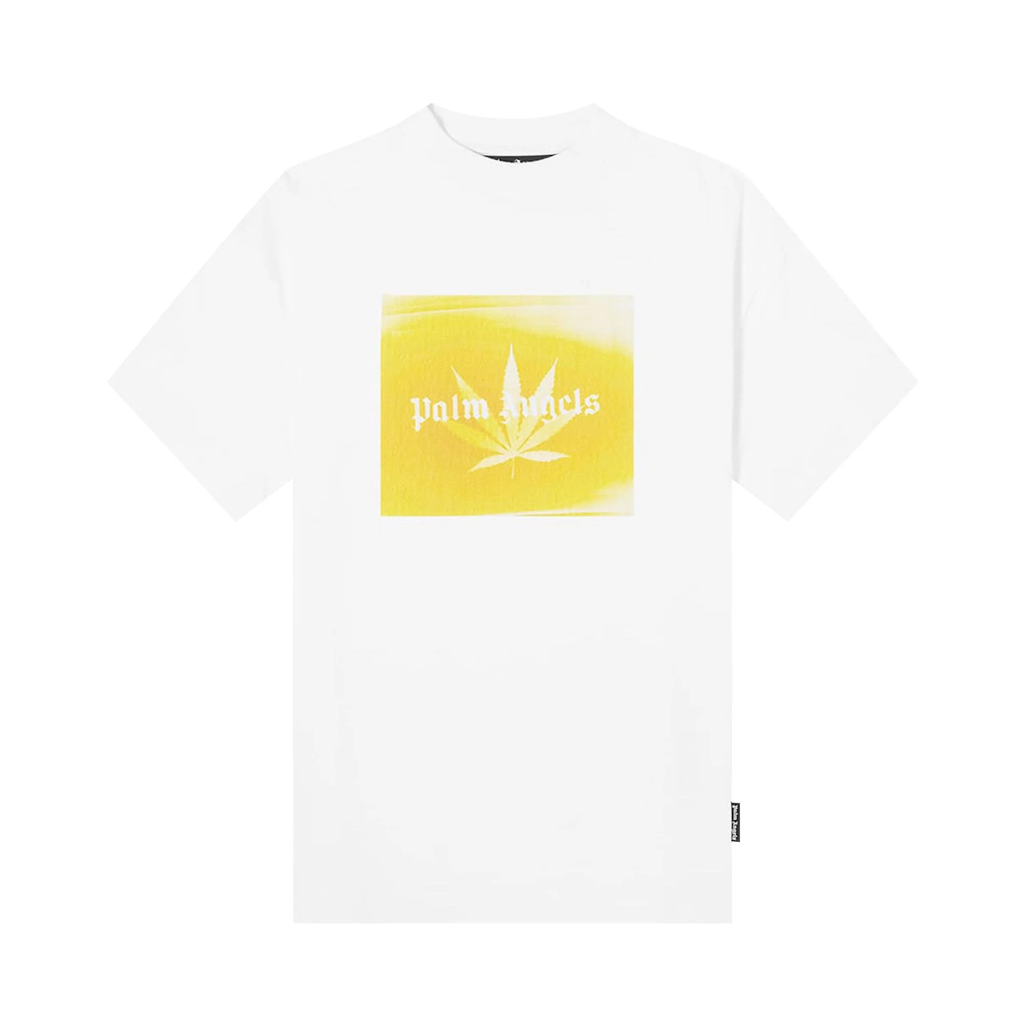 Palm Angels Leaf Logo Print T-Shirt 'White' - 1