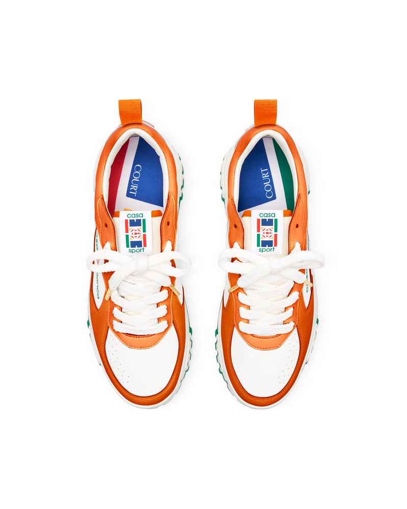Womens The Court Orange & White Sneaker 8
