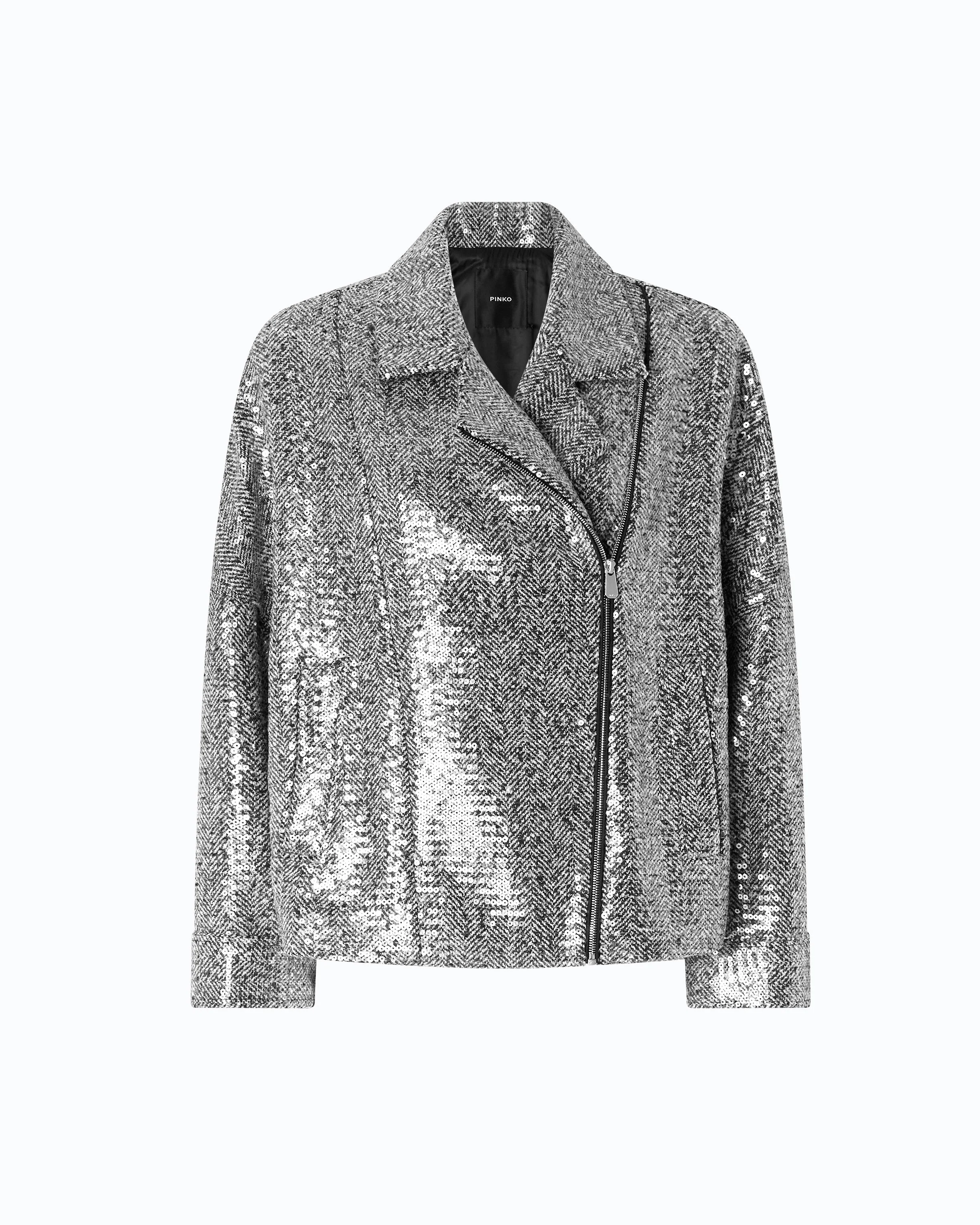 SEQUINNED PEA COAT - 1