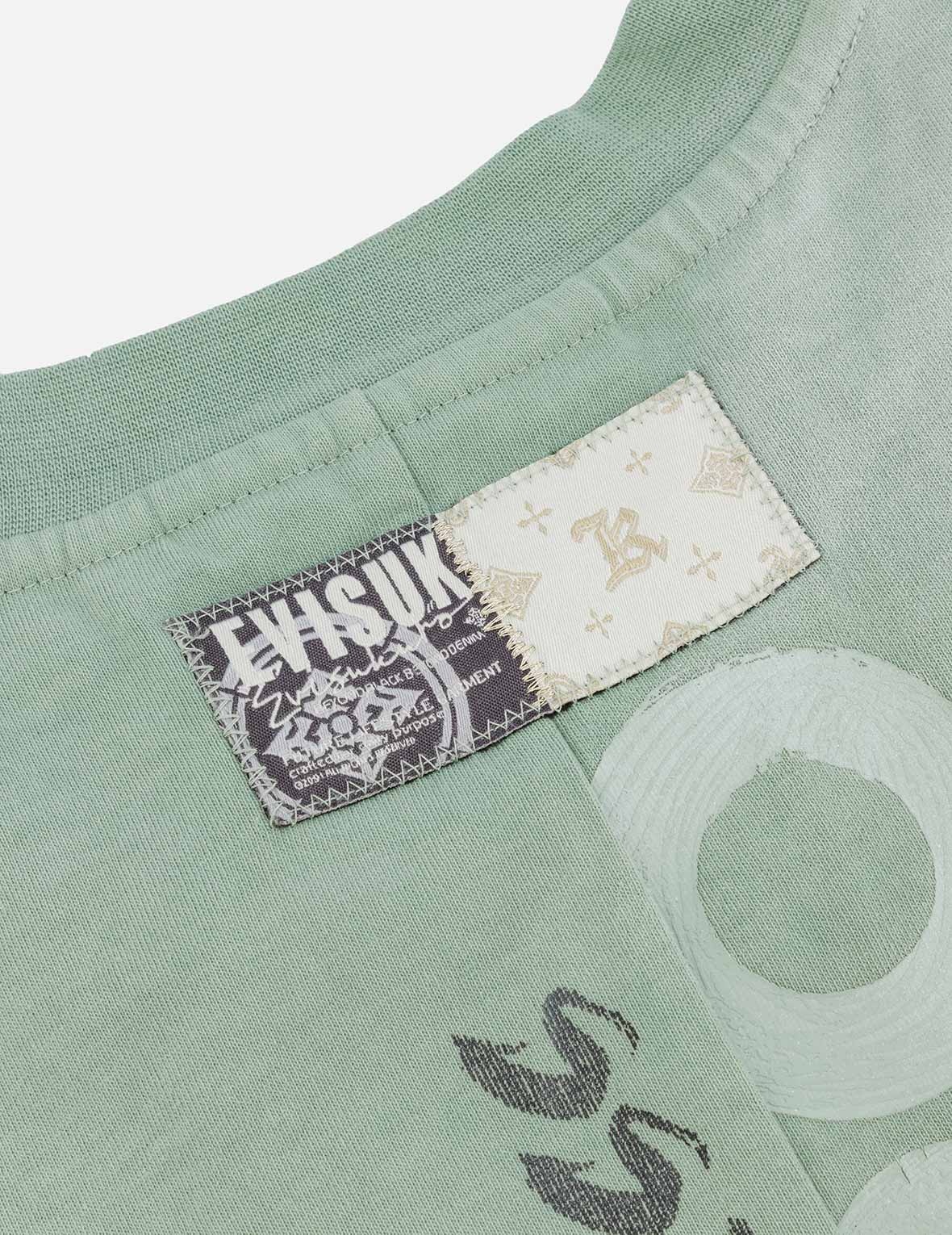 Garment Dyed Calligraphy Logo Print Oversized T-shirt - 9
