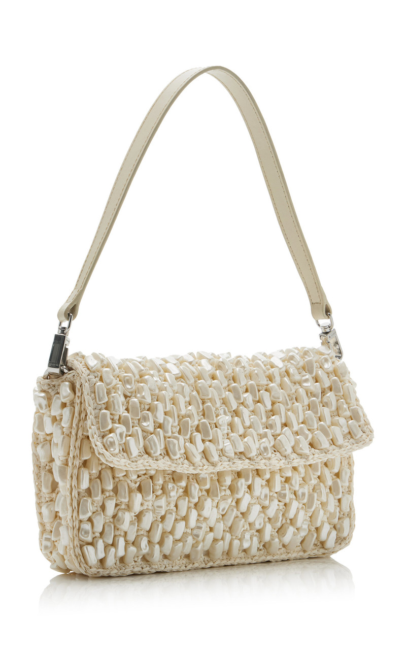 Timmy Shell-Detailed Crocheted Bag white 3