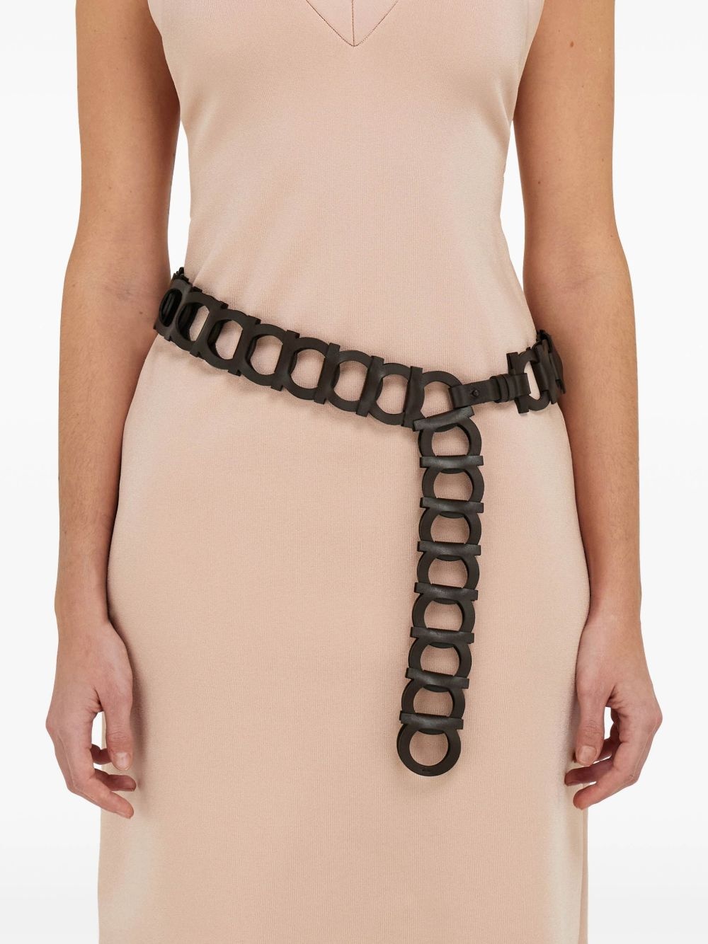 Gancini leather belt - 3