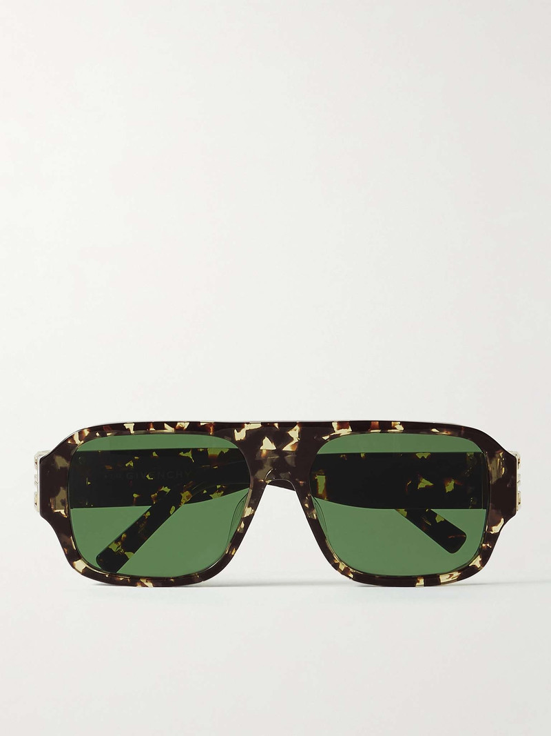 D-Frame Gold-Tone and Tortoiseshell Acetate Sunglasses 1