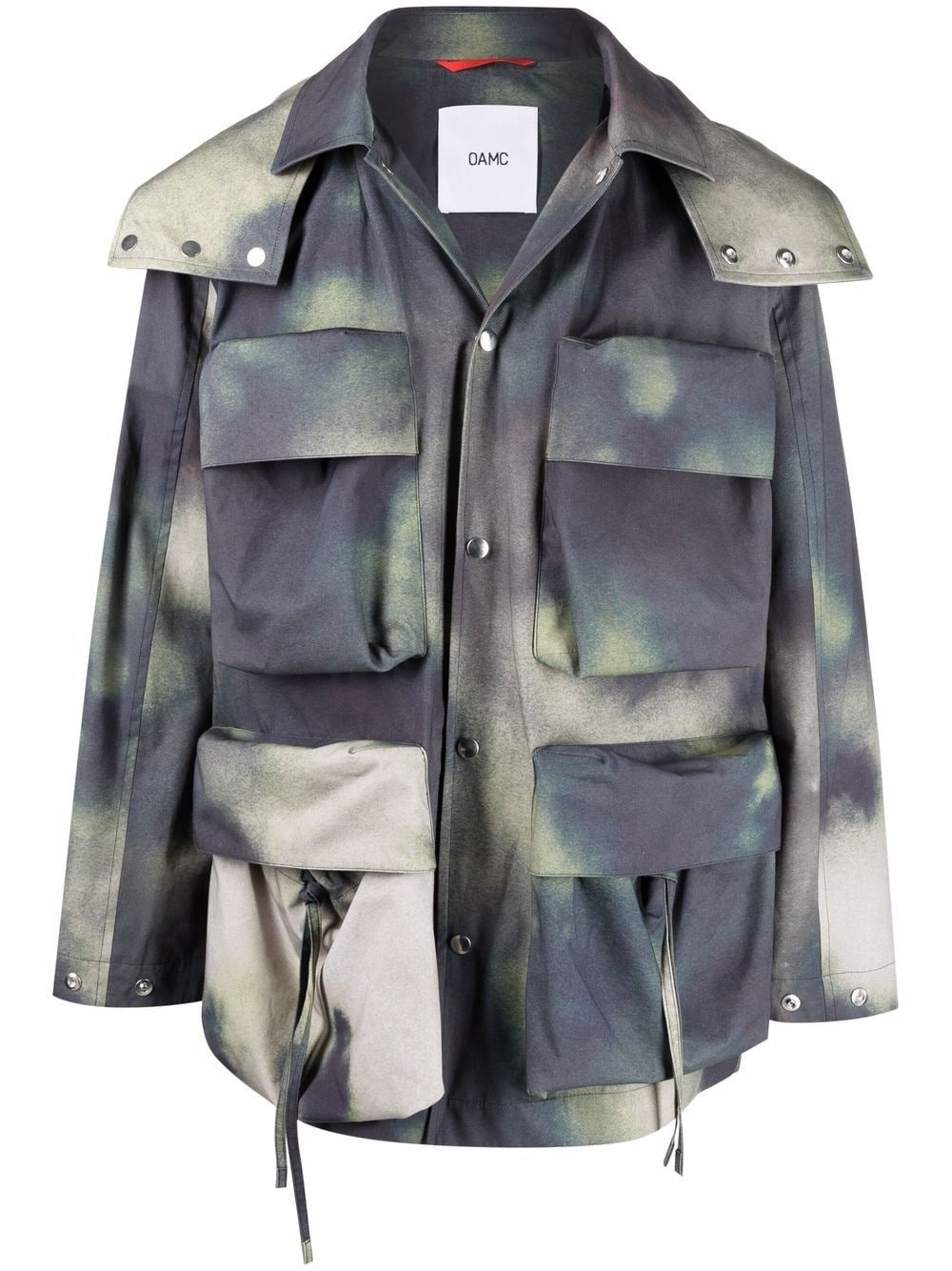 tie-dye multiple-pocket jacket - 1