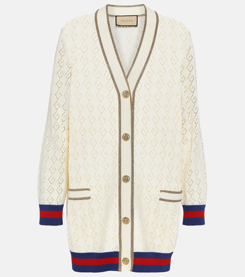 GG jacquard cotton cardigan 1