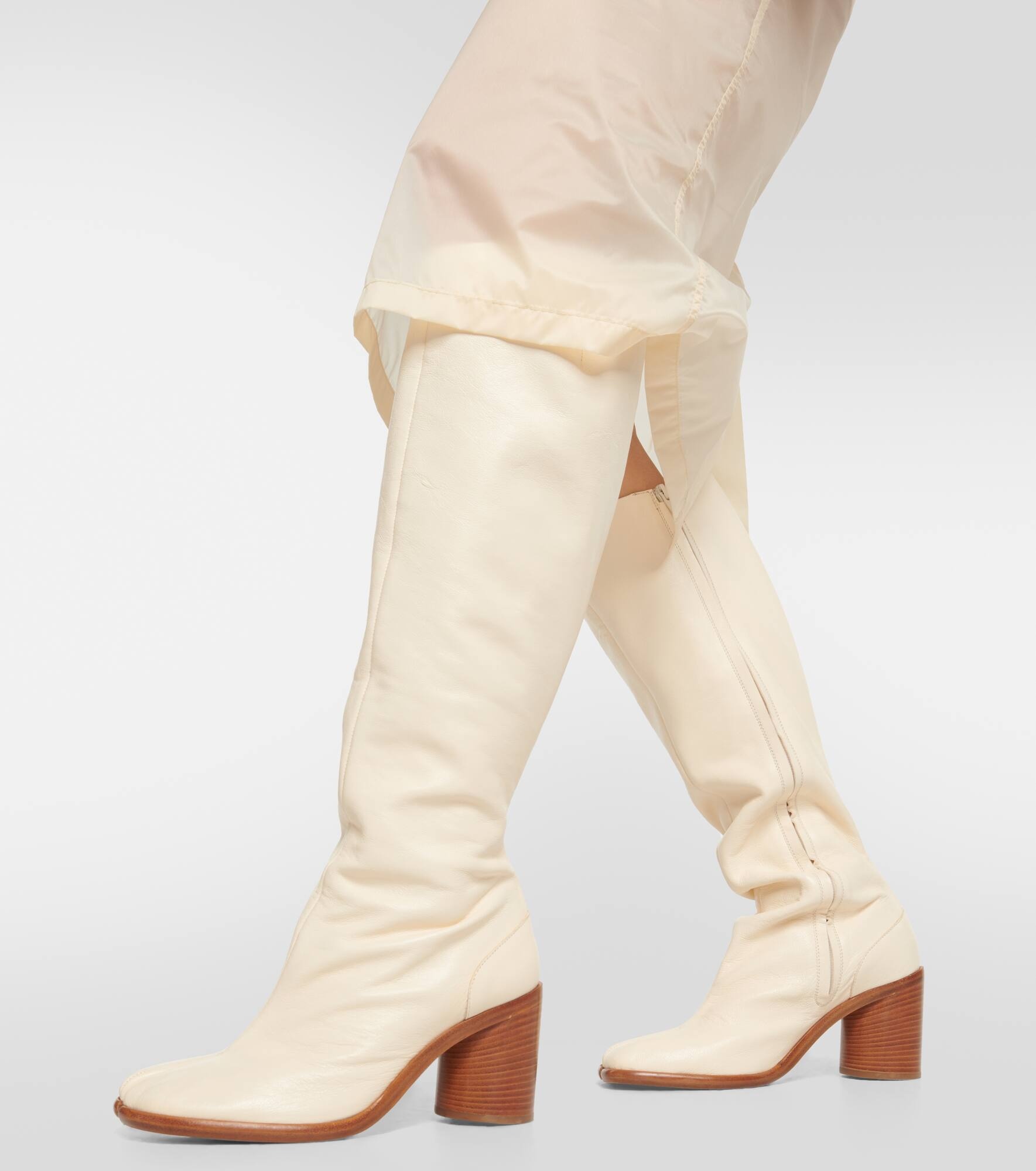 Tabi leather knee-high boots - 4