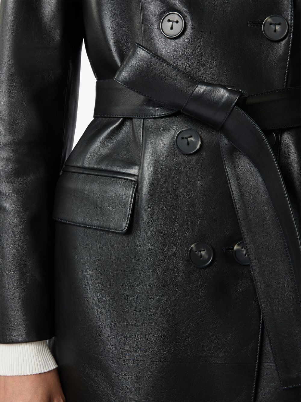 leather trench coat - 5