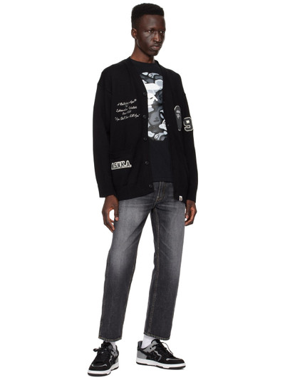A BATHING APE® Black Embroidered Cardigan outlook