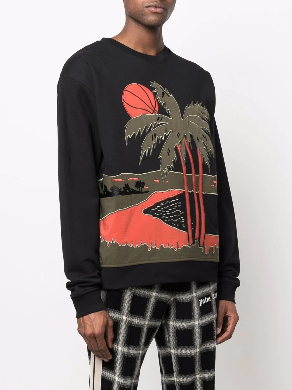 palm tree print jumper - 3