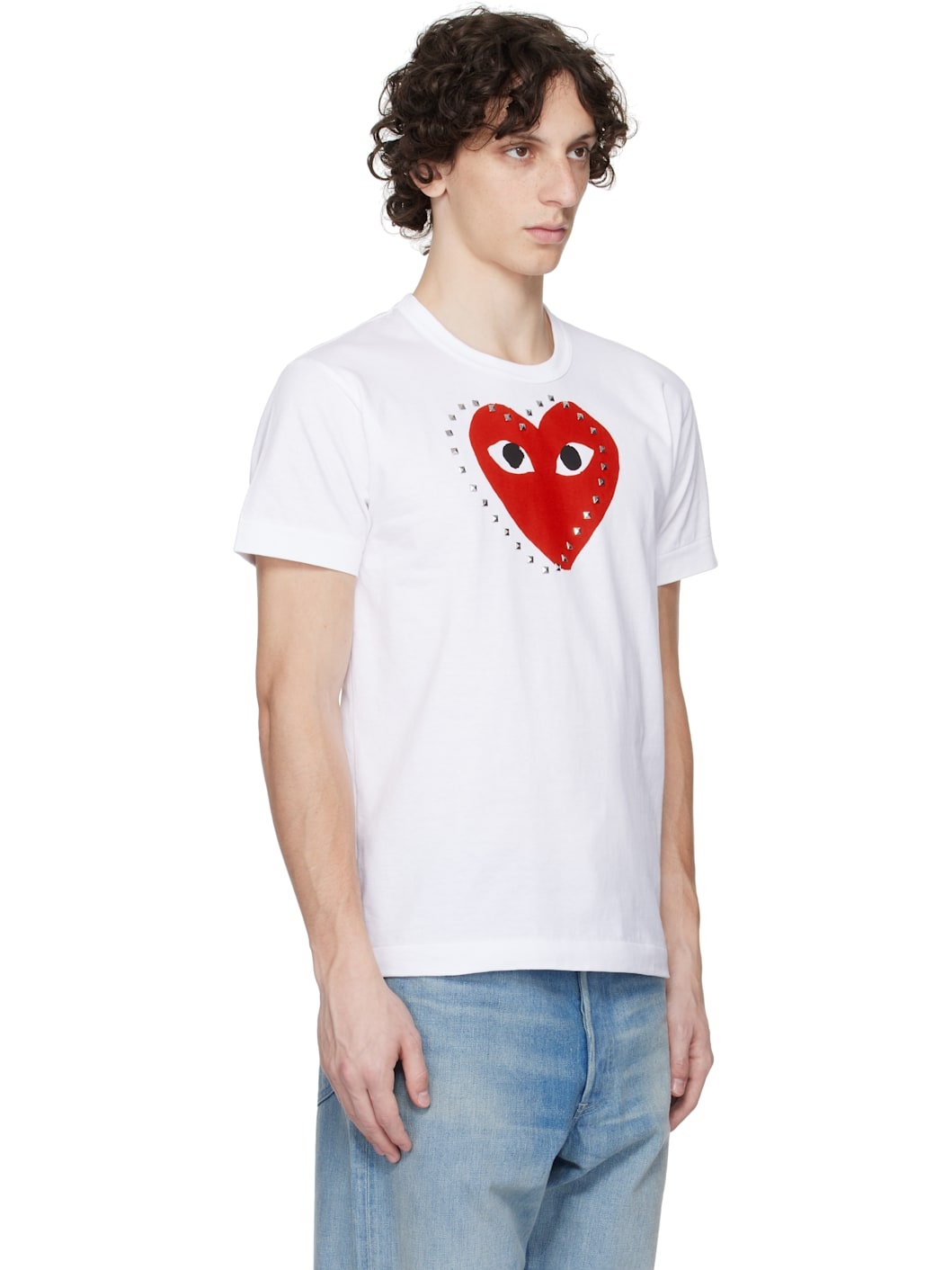 White Stud Print T-shirt - 2
