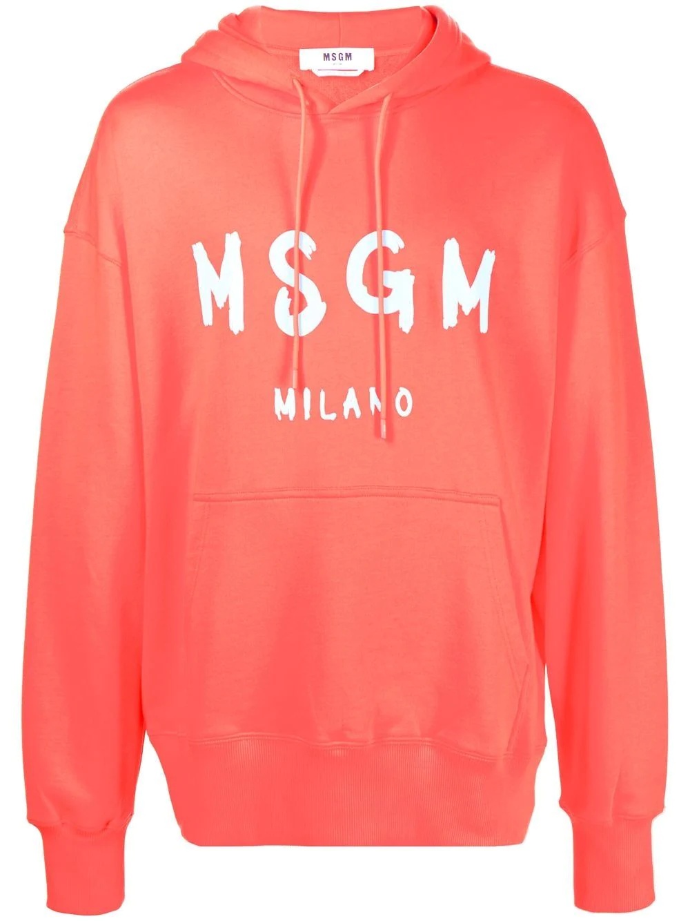 logo-print cotton hoodie - 1