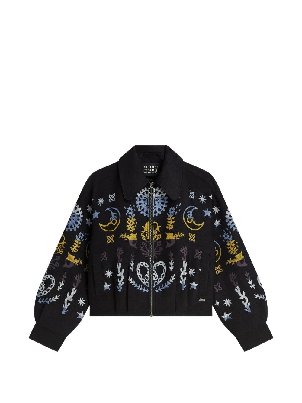 celestial-embroidered bomber jacket - 1