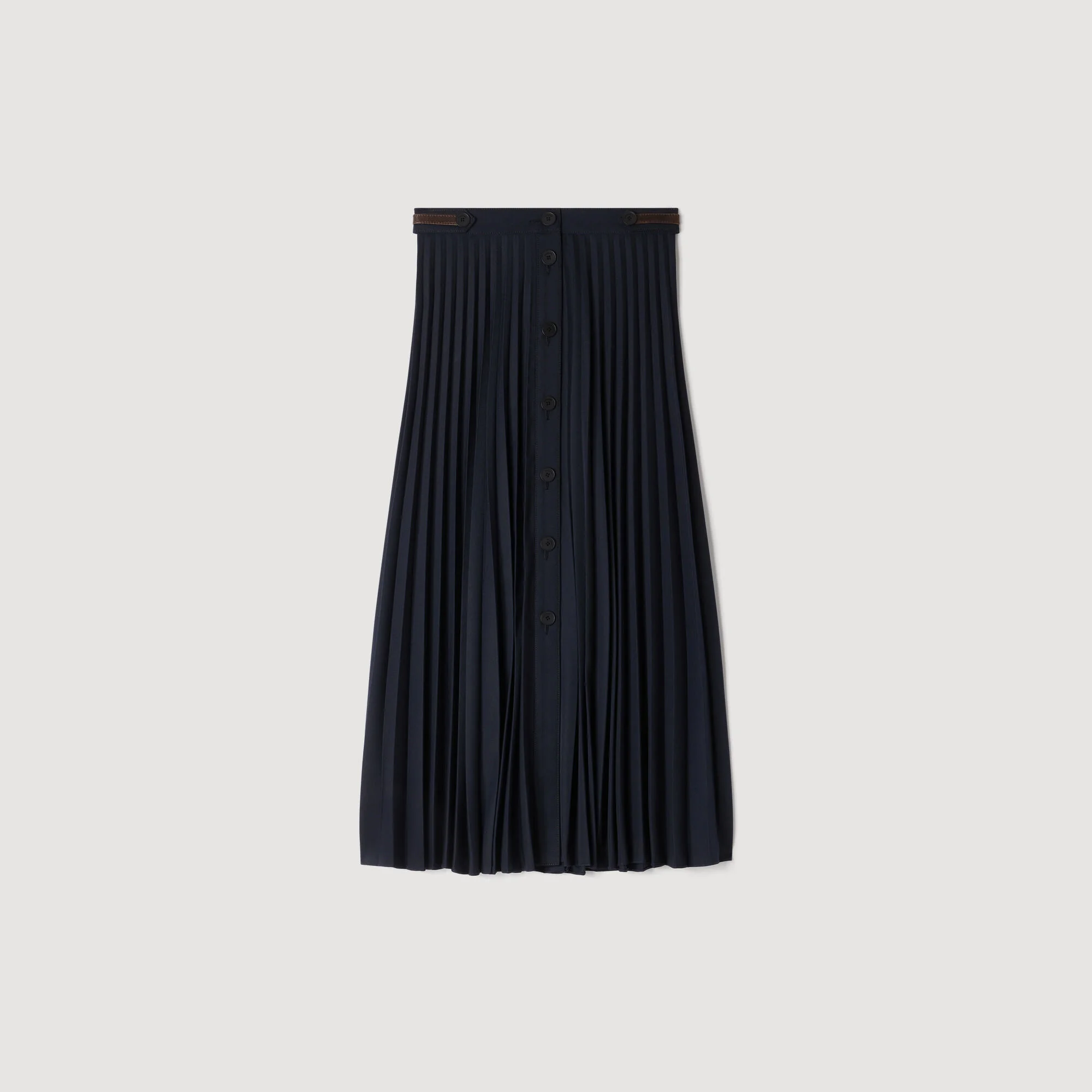 LONG PLEATED SKIRT - 1