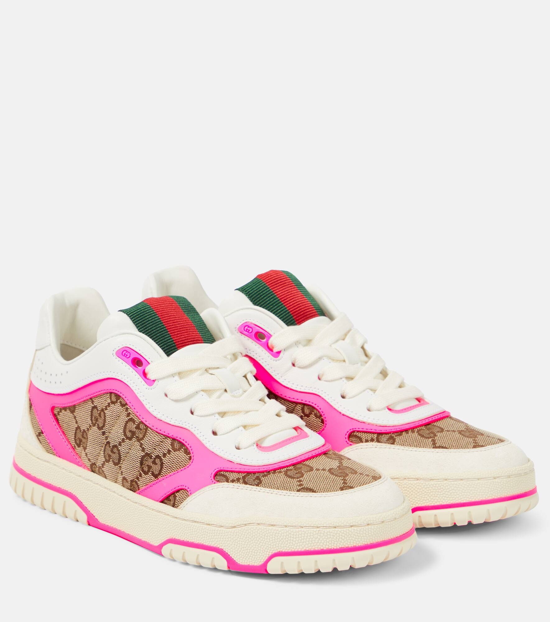 Gucci Re-Web leather sneakers - 1
