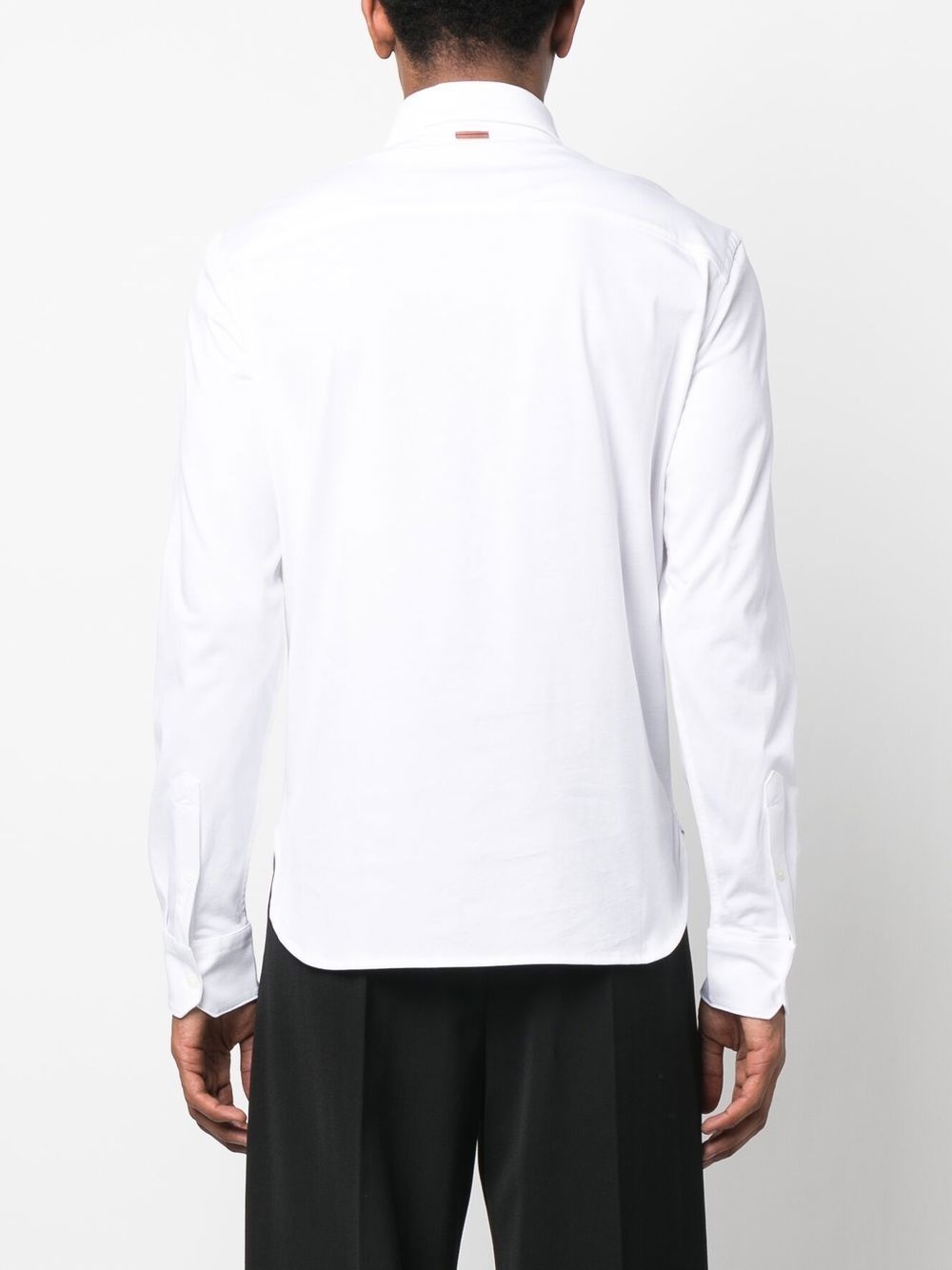 logo-patch cotton shirt - 4