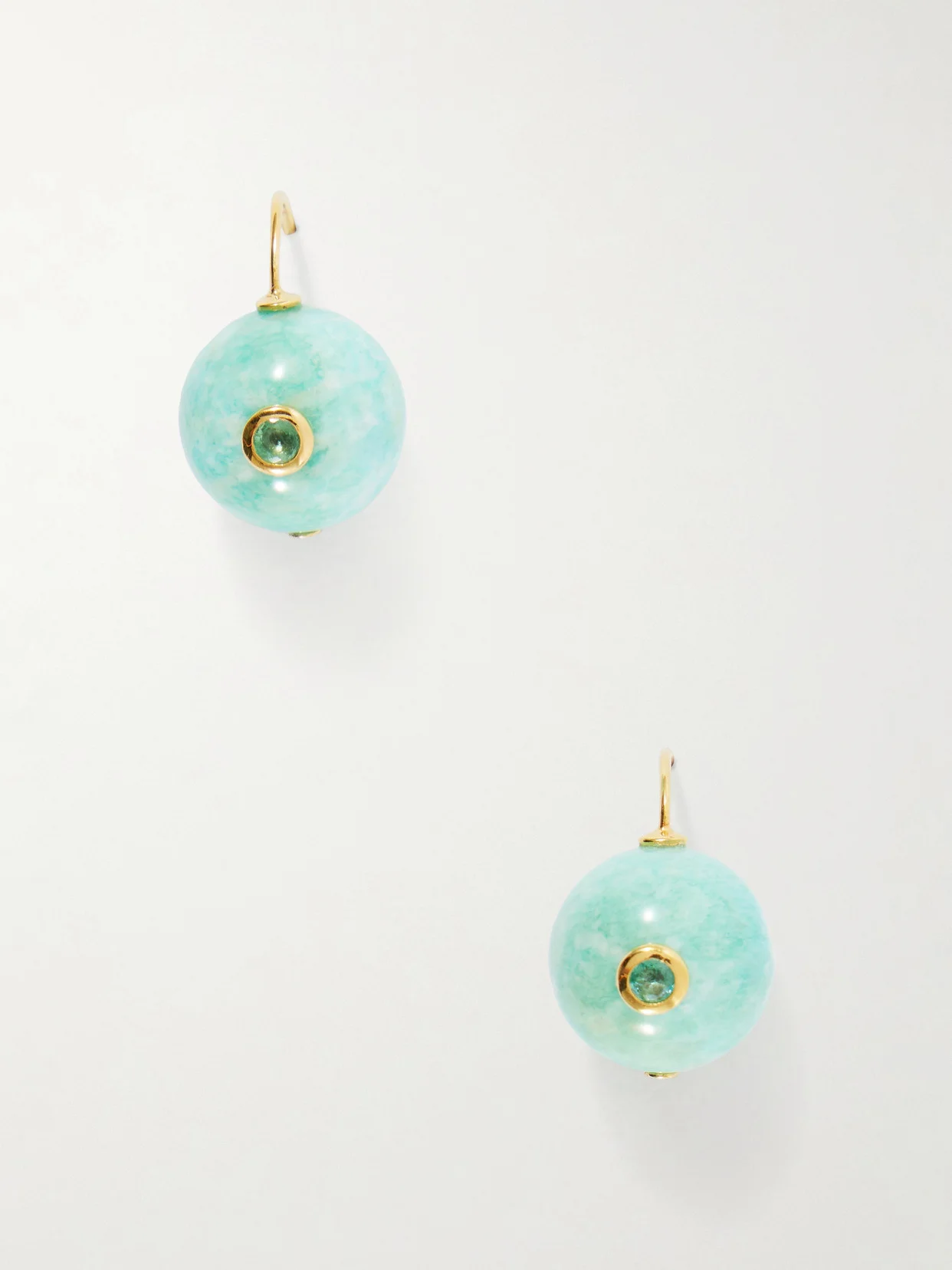 Comet Beaded Amazonite Earrings - 1