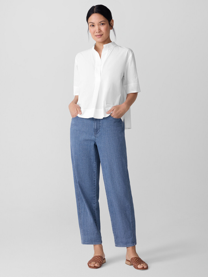 EILEEN FISHER Cotton Stretch Denim Lantern Jean outlook
