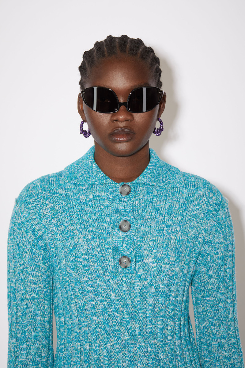 Acne Studios Knot strass hoop earrings - Purple outlook