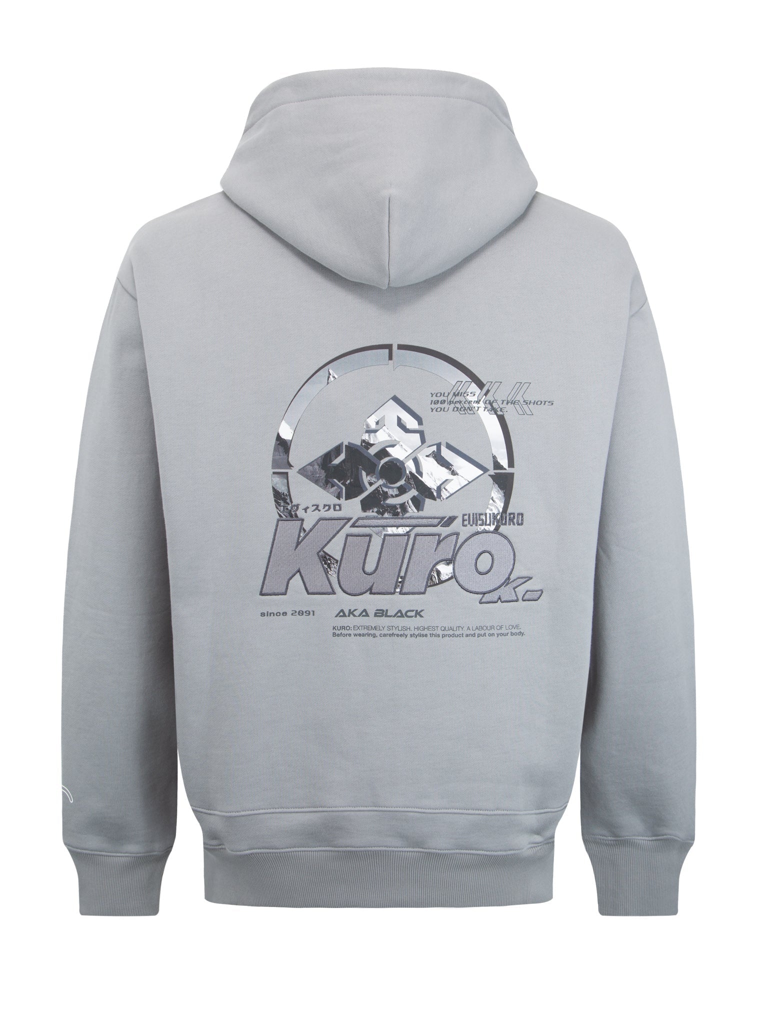 Snow Mountain-pattern Kamon Print Hooded Sweatshirt - 7