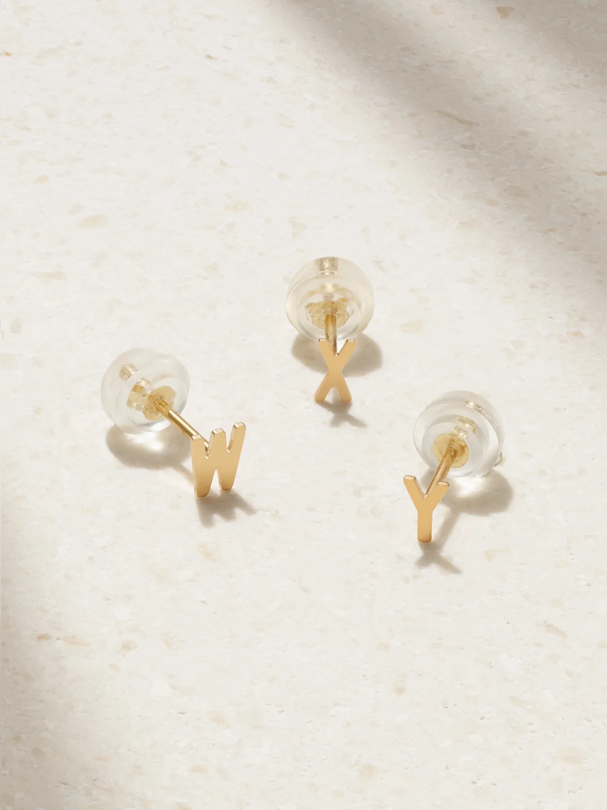 Initial Gold Single Earring - 1