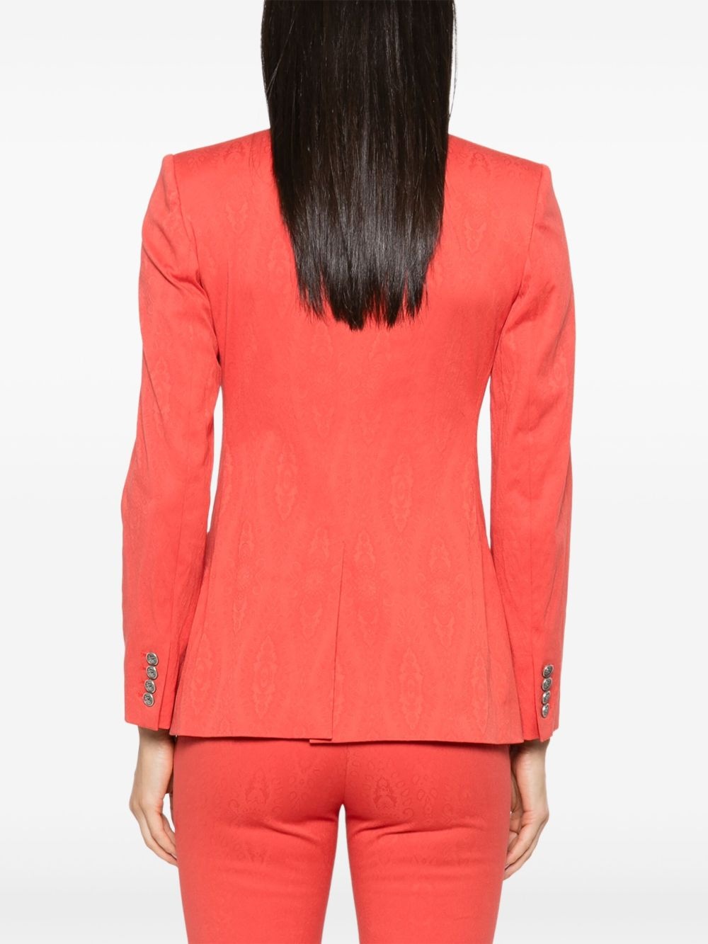 paisley-jacquard blazer - 4